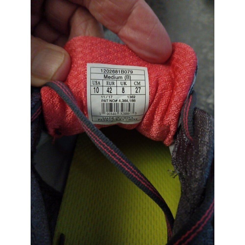 Brooks Adrenaline GTS 18 Gray Pink Lace Up Running Shoes Sneakers Size 10B - Picture 10 of 15